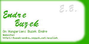 endre buzek business card